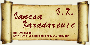 Vanesa Karadarević vizit kartica